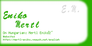 eniko mertl business card